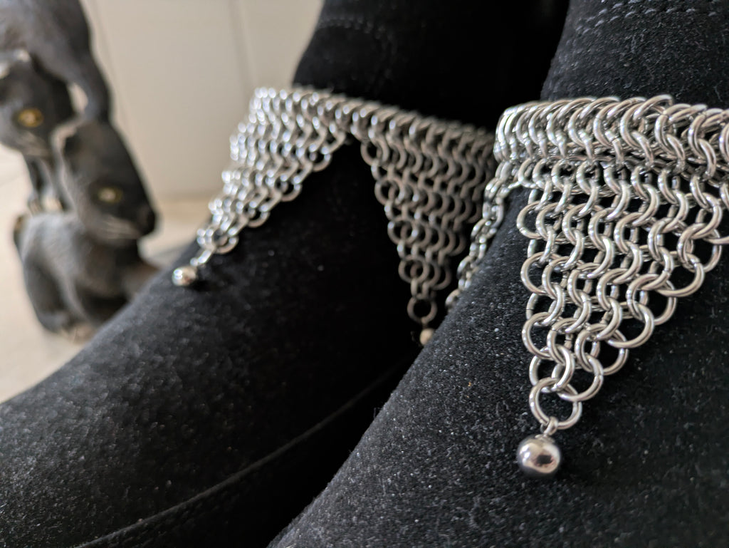 Chainmaille Jester Anklets.