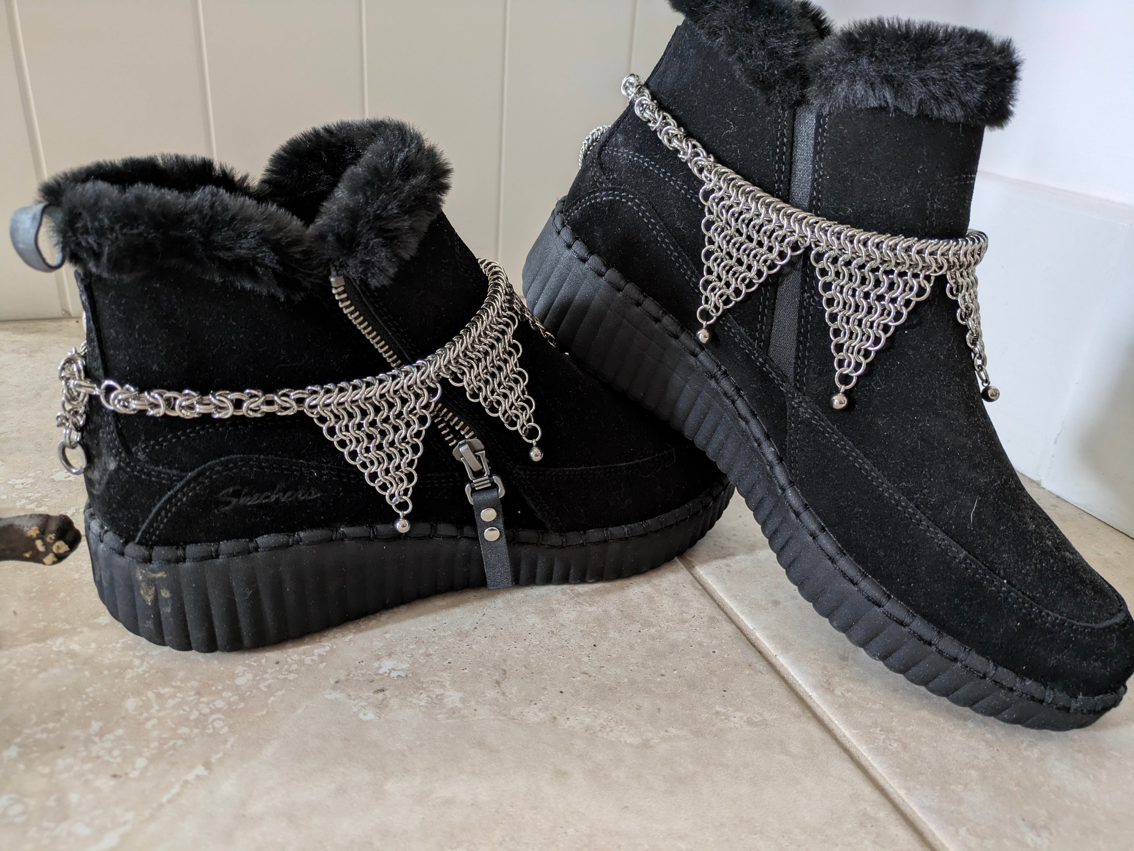 Chainmaille Jester Anklets.